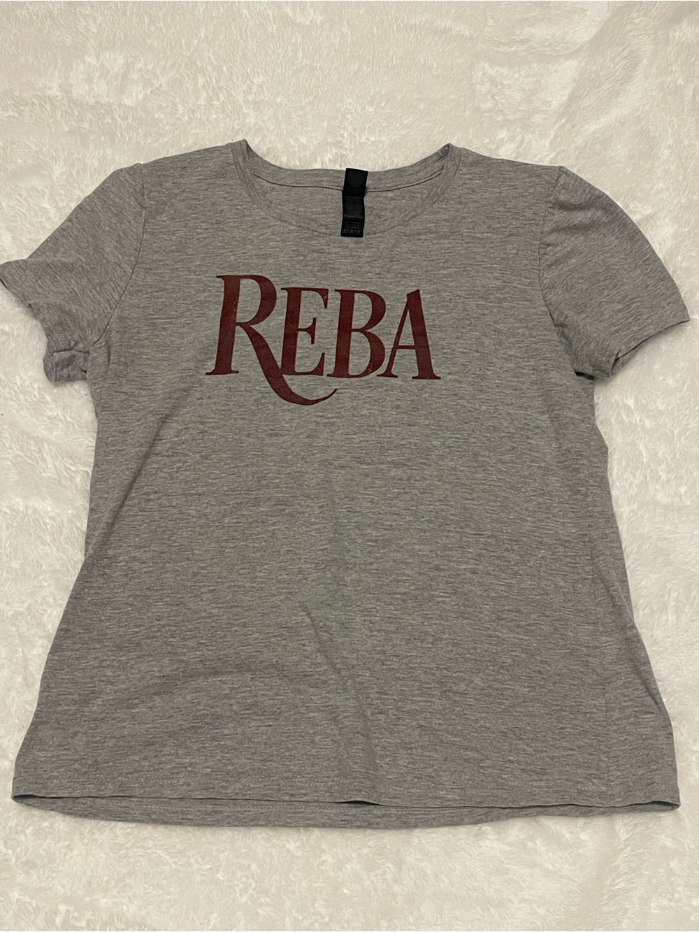 Gildan Gray Short-Sleeve Tee with Red REBA Graphic - Picture 5 of 12